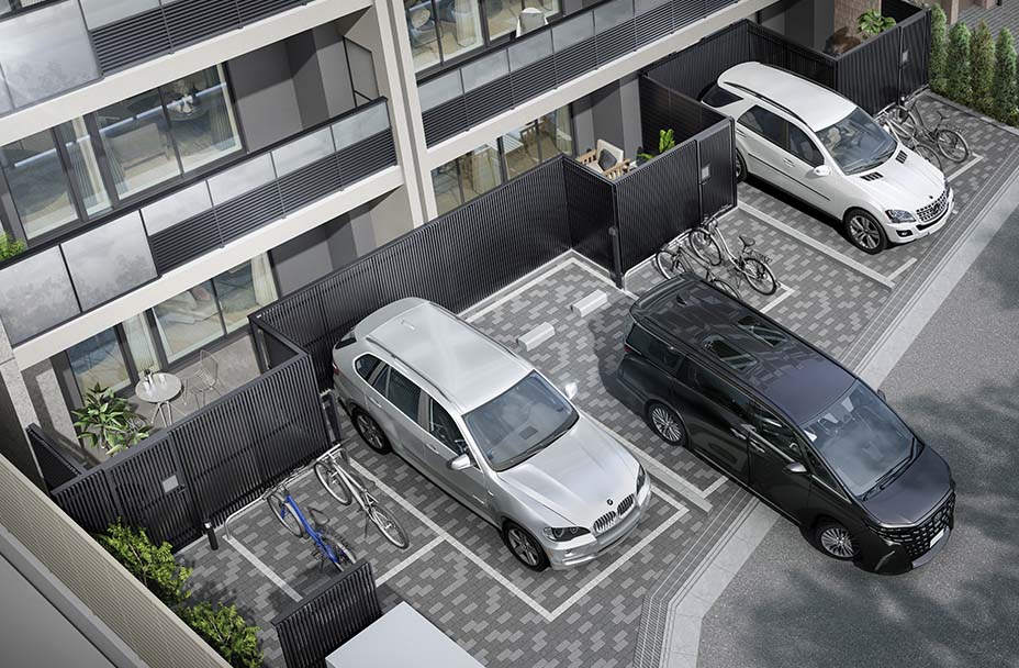 専用駐車場完成予想CG（E・F・G type）