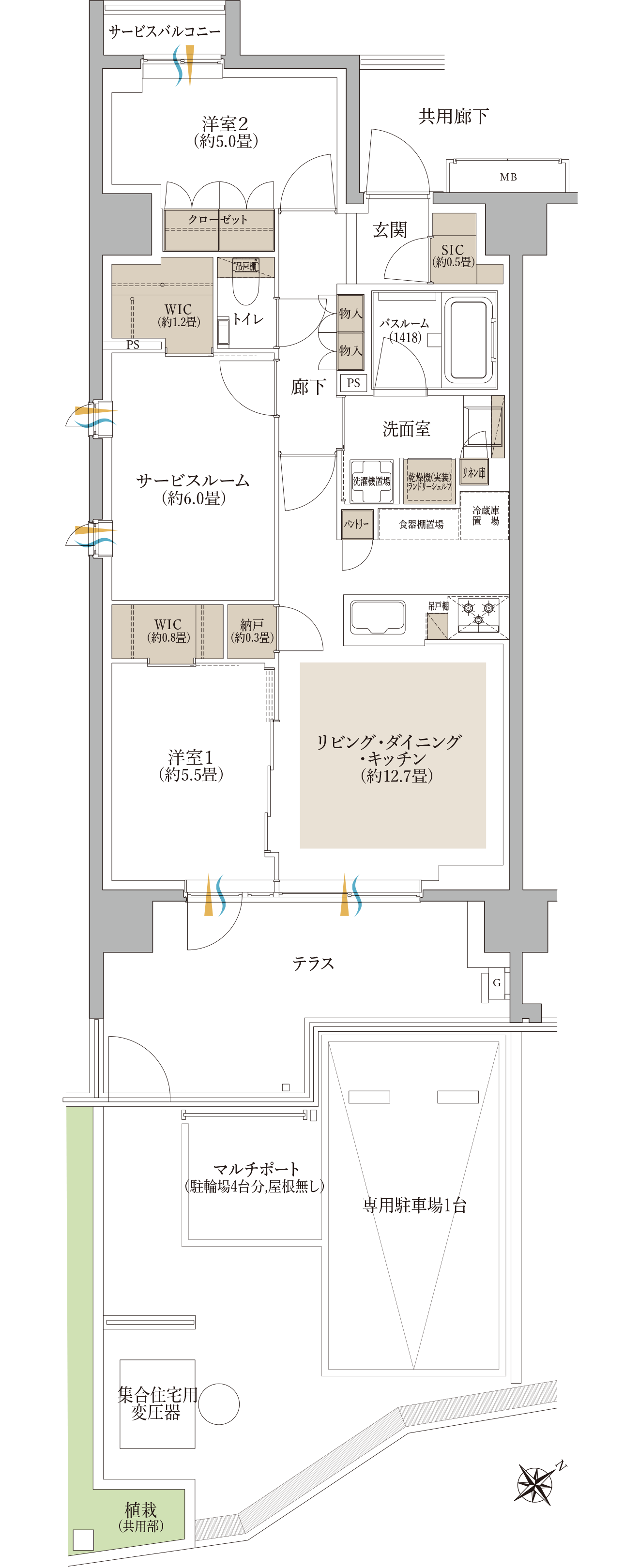 Et type 間取り図