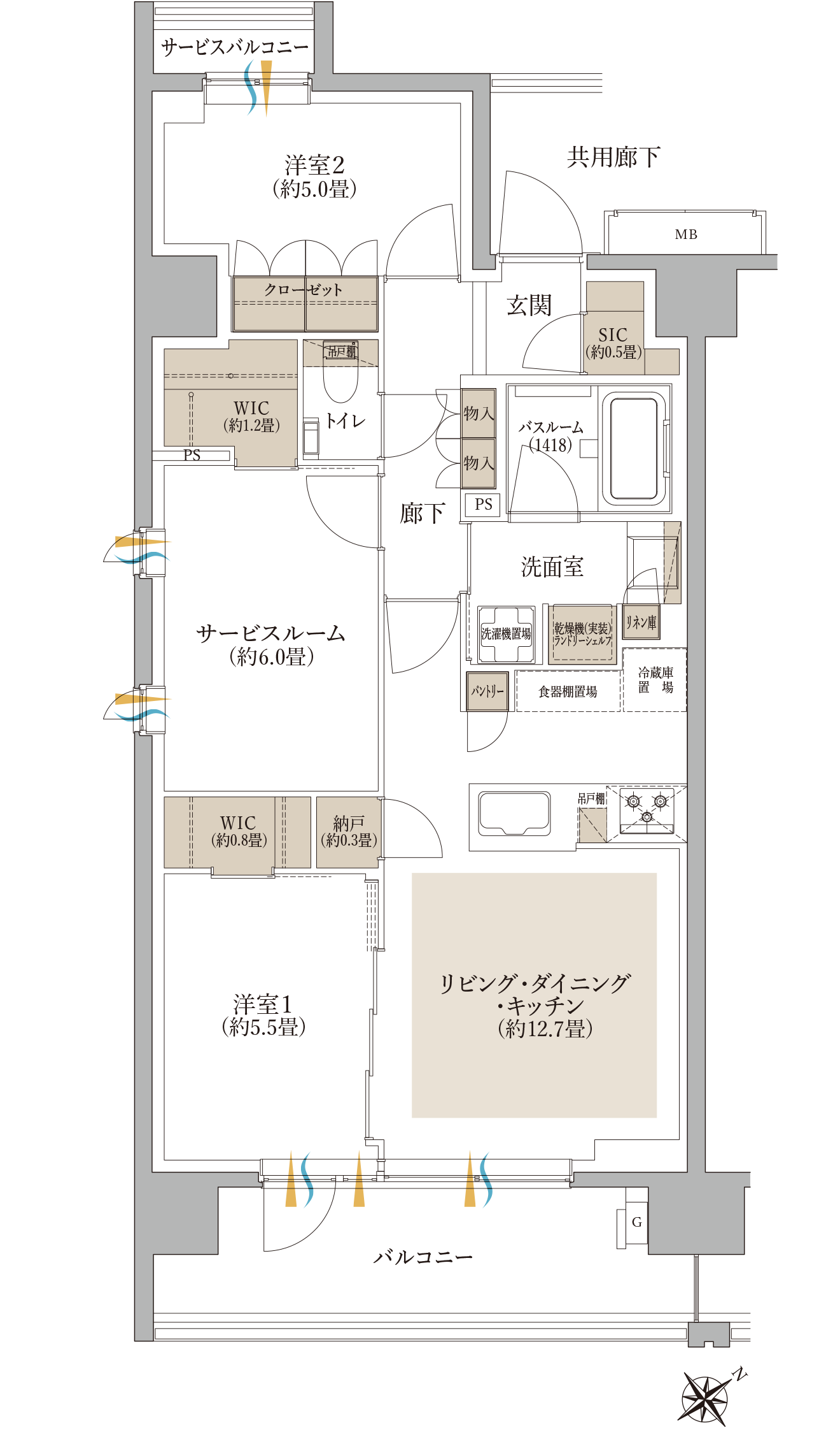 E type 間取り図
